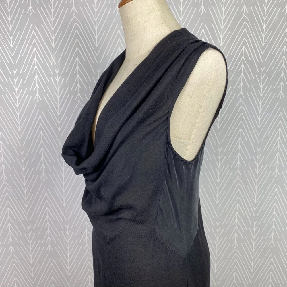 HELMUT LANG Cowl Neck Black Dress - Picture 3 of 9